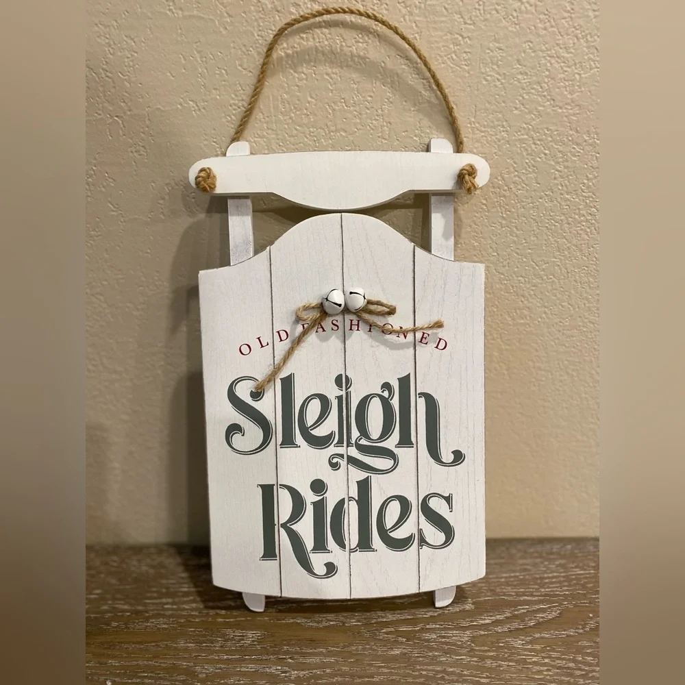 NWT! Target Sleigh Rides Wood Sign 107 Christmas 2023